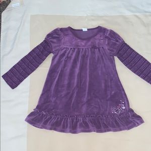 Girls Velour dress with long sleeves